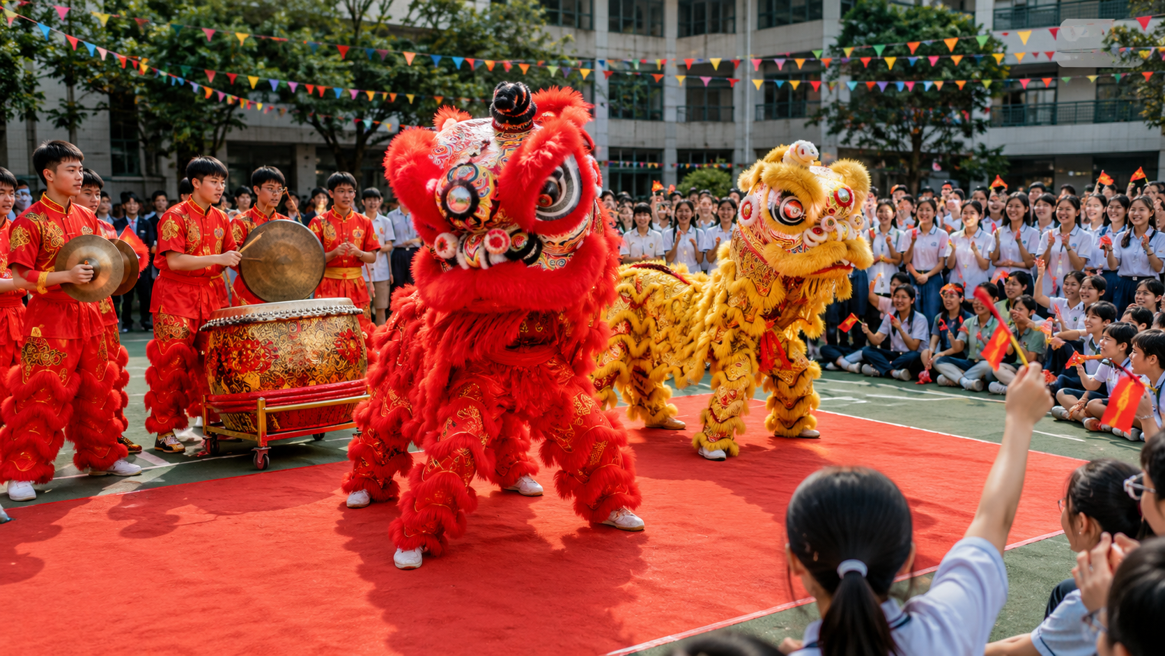 校园艺术节舞狮15分钟节目方案：流程+互动+音乐配置