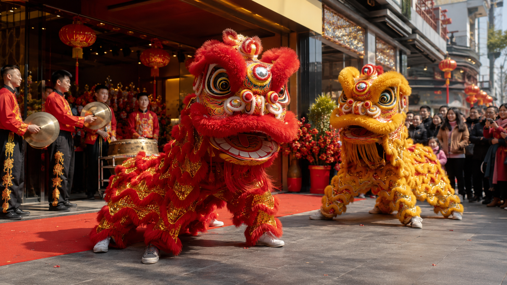 成都商铺春节舞狮拜年时长多久合适？店型+时段建议