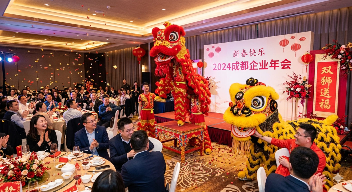 小型年会舞狮怎么配？200人以下场地的人数/狮数推荐
