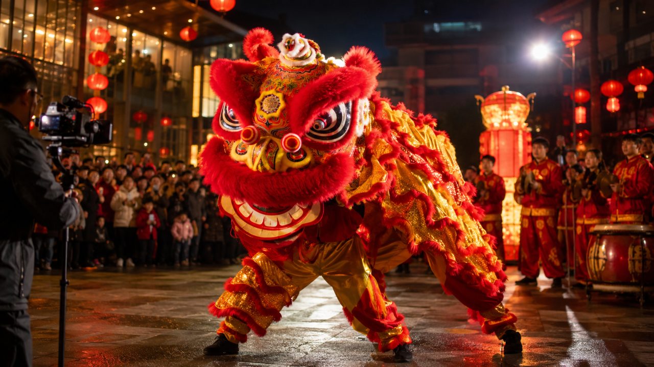元宵舞狮巡游夜场灯光怎么布？6个布光与机位要点
