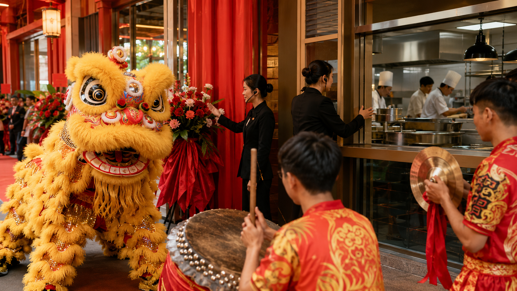 餐厅开业舞狮鼓点和后厨怎么协调？降噪+时段配合方案