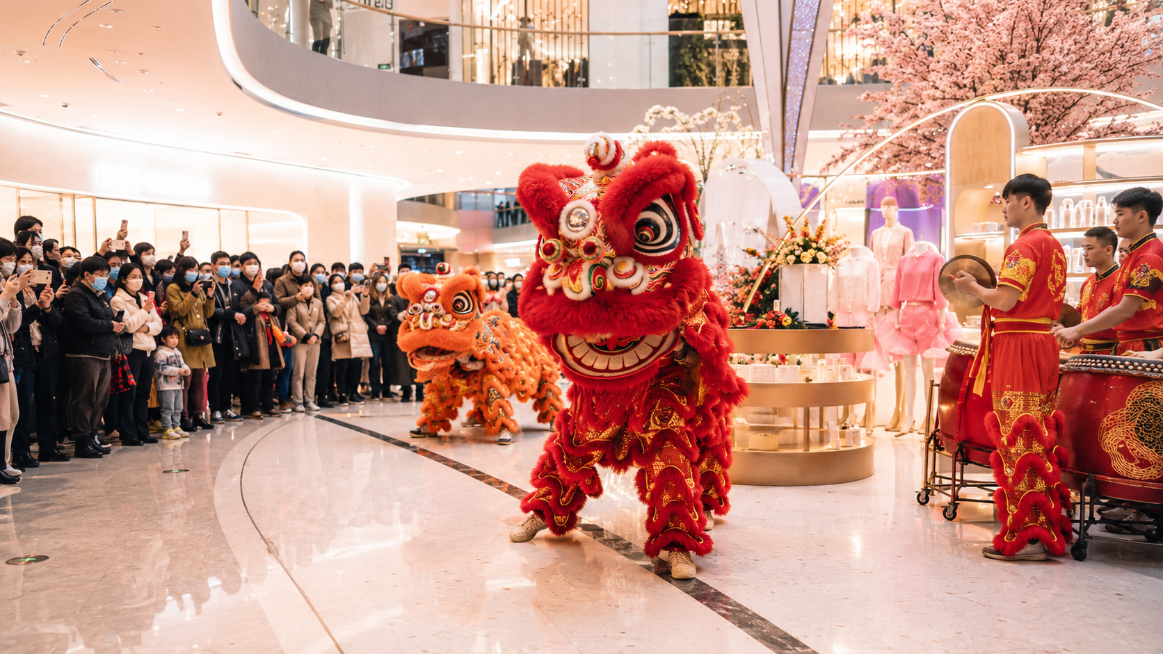 商场春季换季新品发布舞狮怎么排？动线+表演时长方案
