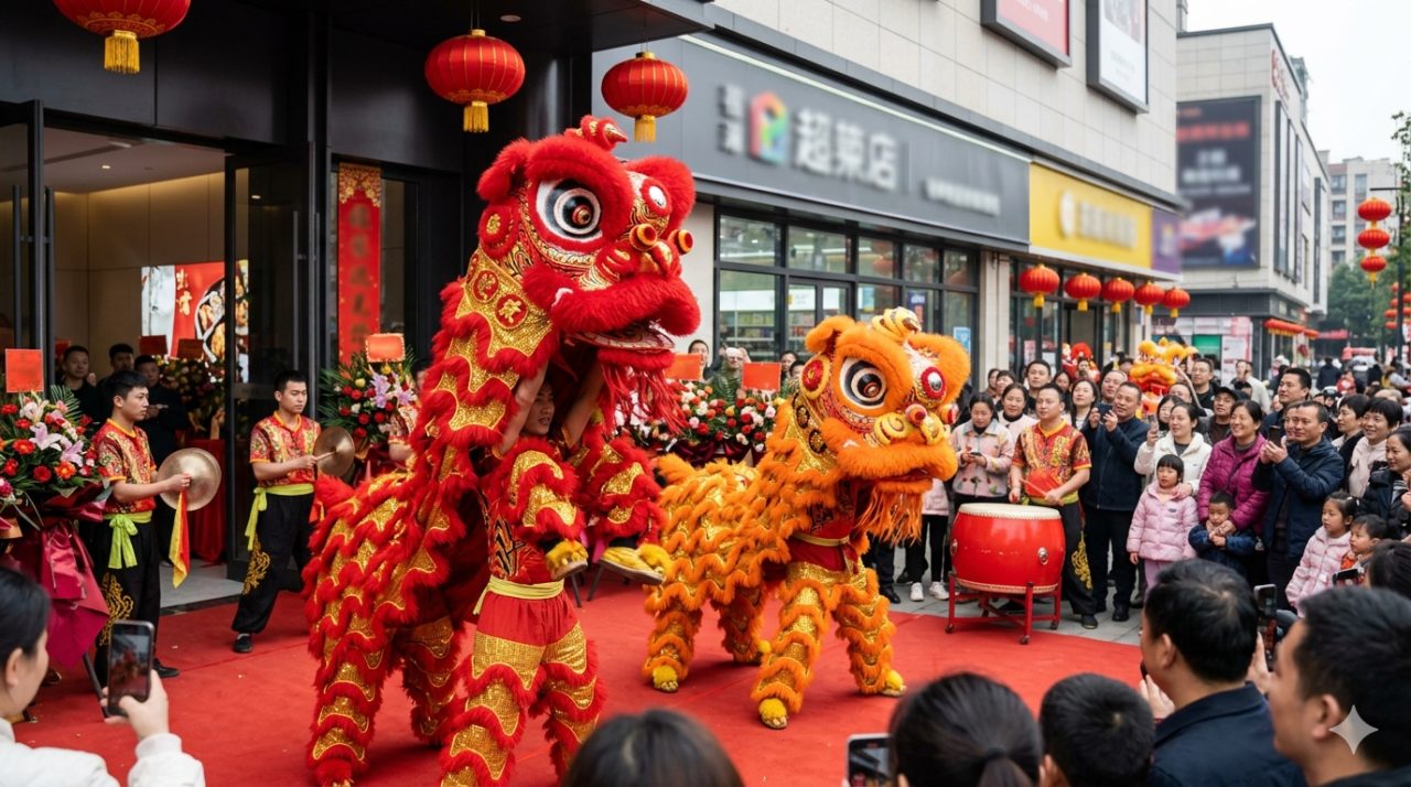 成都温江区开业舞狮报价区间：人数/狮数/场地档位参考