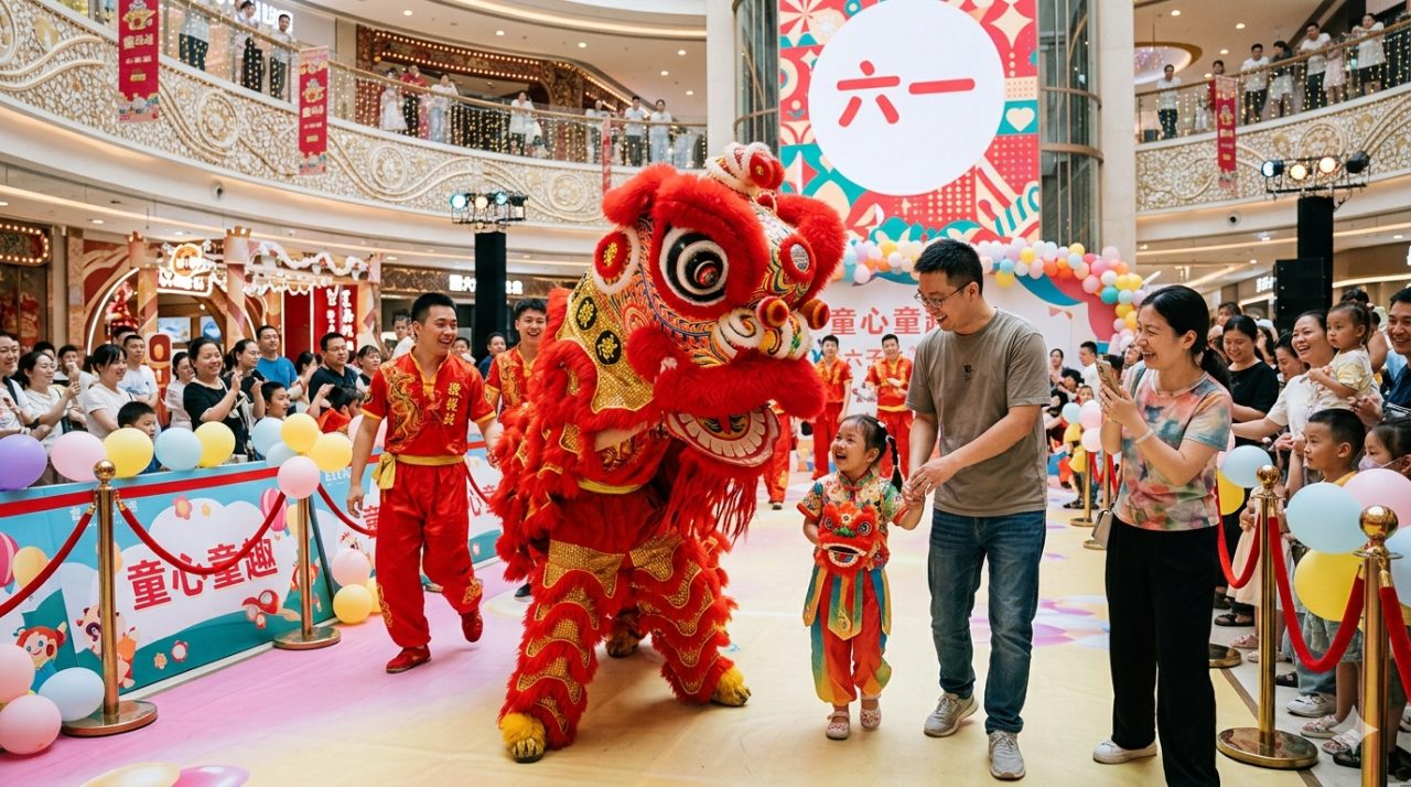 六一商场亲子活动舞狮怎么排？亲子动线+安全互动方案