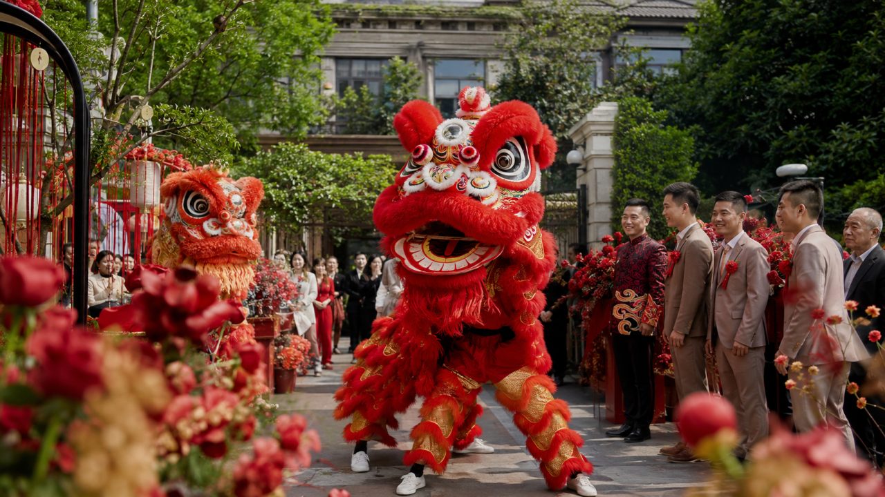6月成都南郊婚礼醒狮怎么排？区域档期+迎亲动线