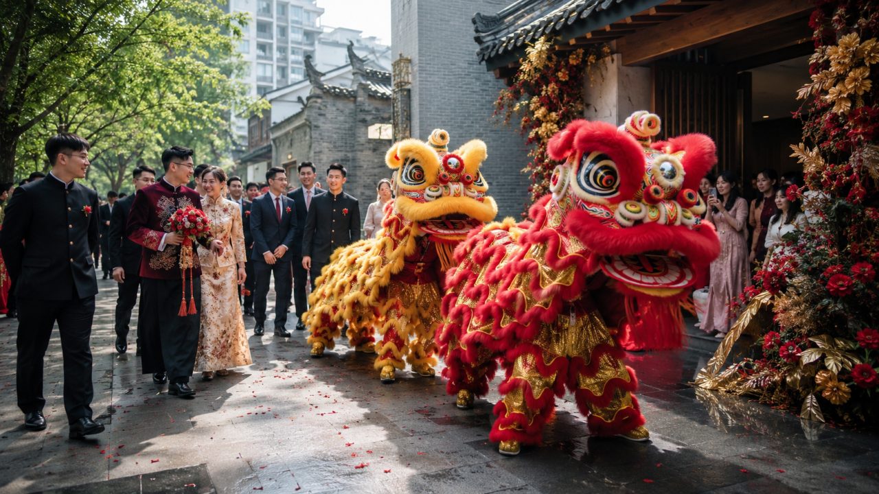 6月成都北门婚礼醒狮怎么排？区域档期+迎亲动线
