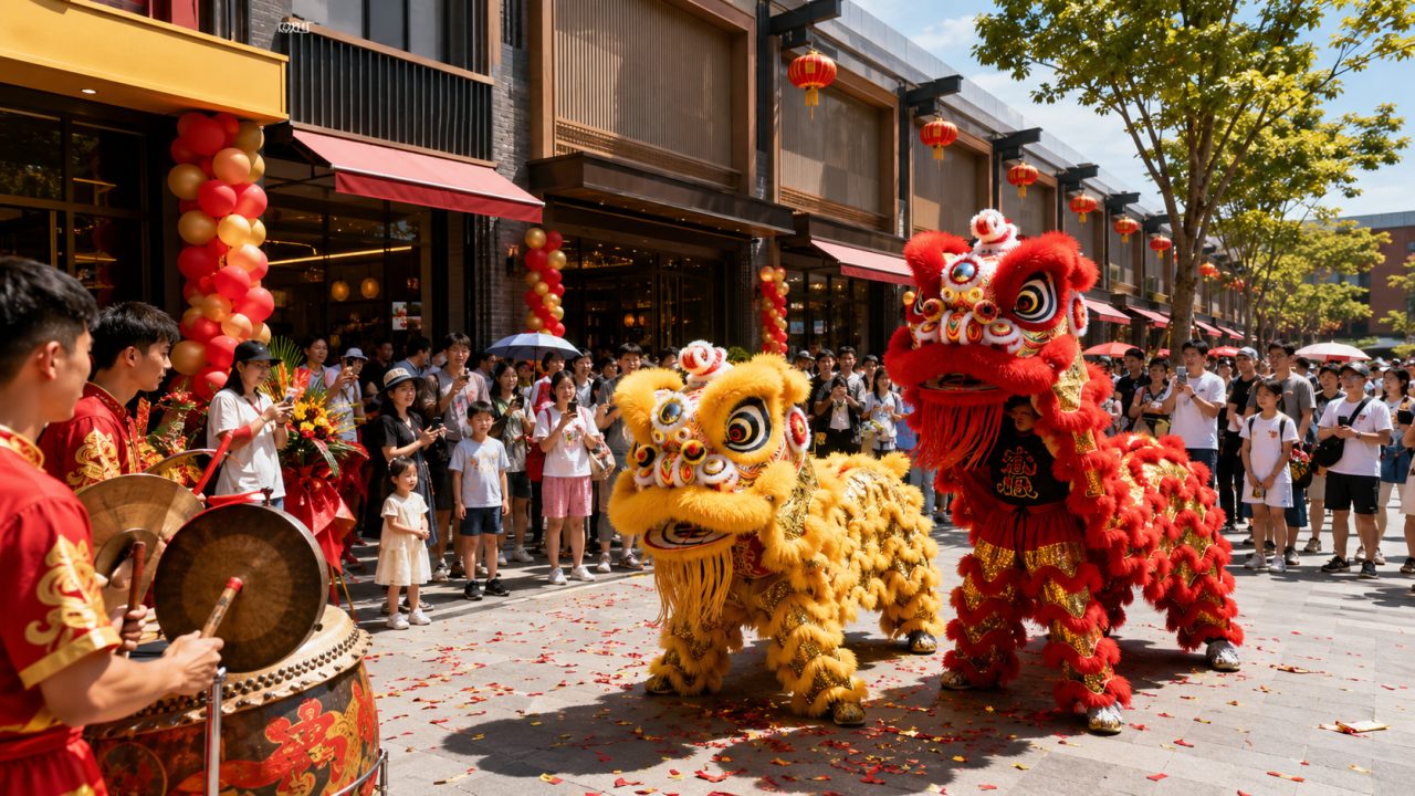 6月连锁餐饮夏季促销舞狮怎么排？多店联动促销方案