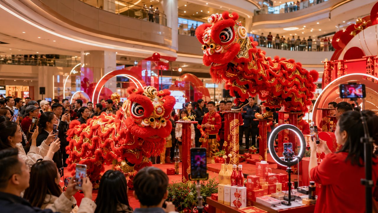 618电商线下落地活动舞狮怎么排？OMO融合6种玩法