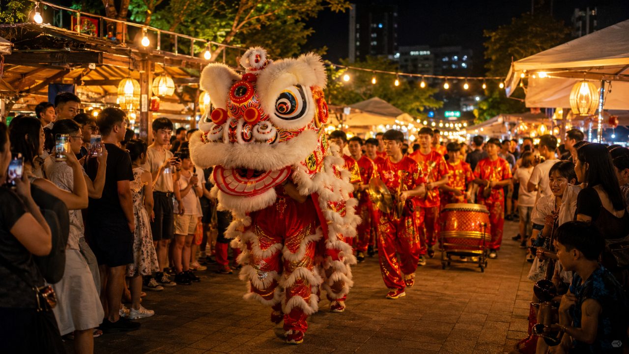 6月夏夜市集舞狮巡游怎么排？夜场动线+灯光配合