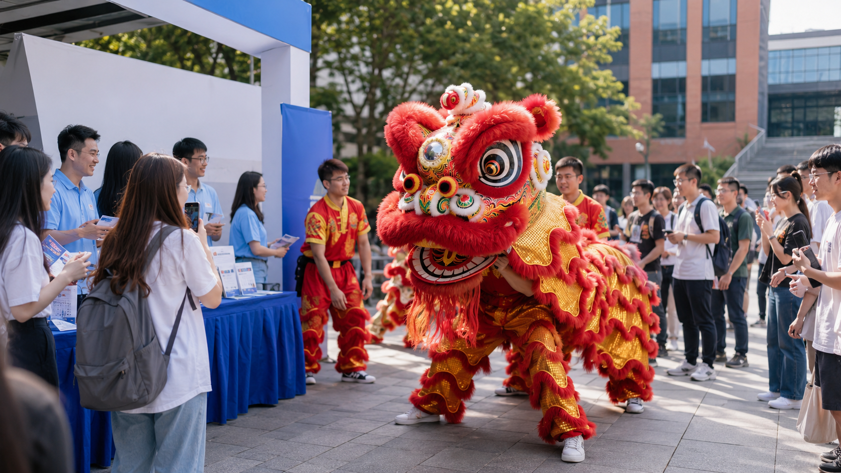 6月校园招聘宣讲会用舞狮合不合适？品牌效果评估